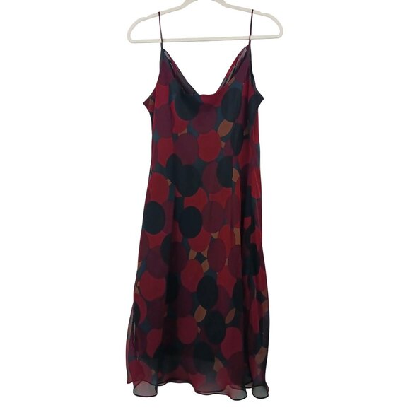 Y2K Midi Slip Dress Positive Attitude Polka Dot Vintage - Picture 2 of 12